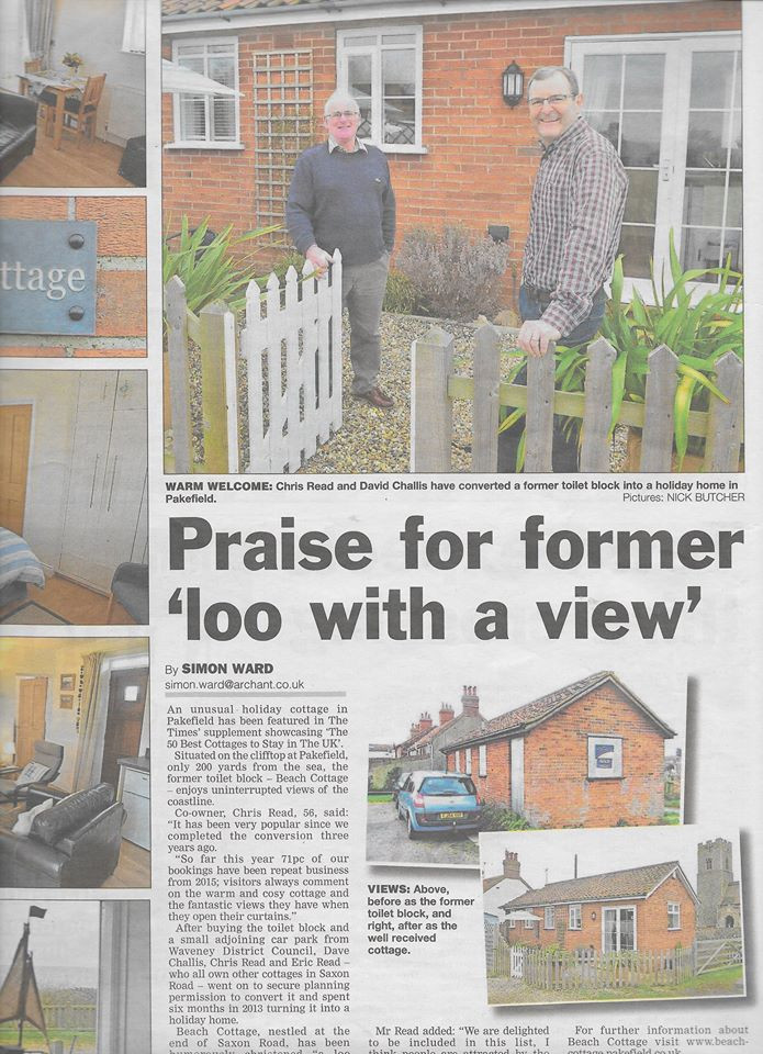 Beach Cottage, Pakefield in the Lowestoft Journal