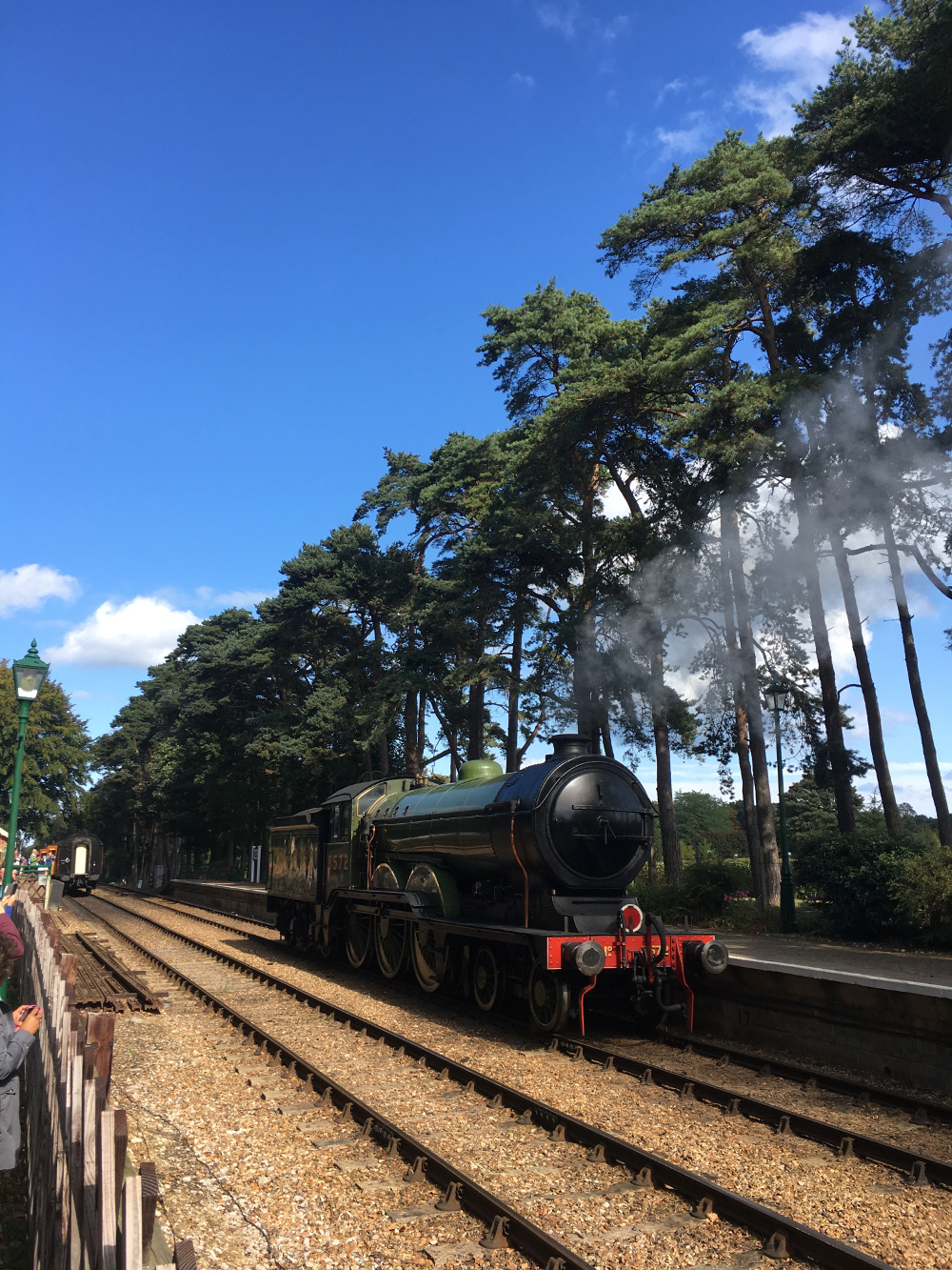 Steam train in the station at Sheringham